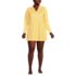 Women's Plus Size SunShade UPF 50 Hooded Mini Swim Swim Cover-Up Dress, Front
