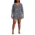 Women's Plus Size SunShade UPF 50 Hooded Mini Swim Swim Cover-Up Dress, Front