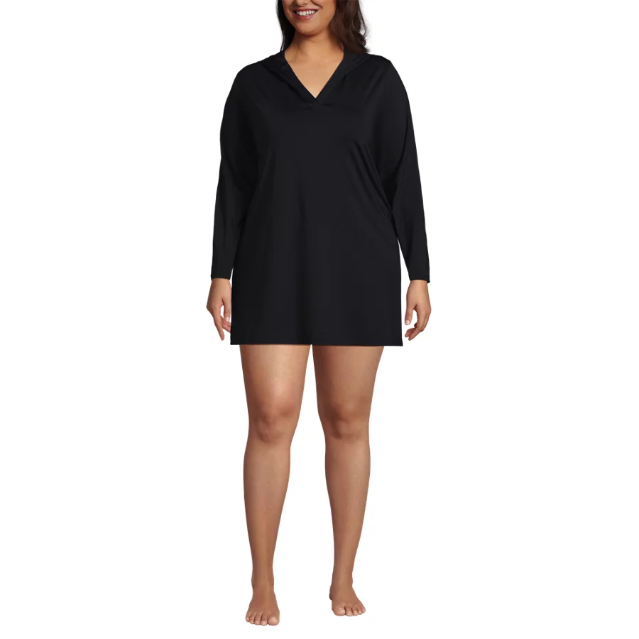 Women's Sunshade UPF 50 Hooded Mini Swim Swim Cover Up Dress view 2