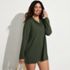 Women's Plus Size SunShade UPF 50 Hooded Mini Swim Swim Cover-Up Dress, alternative image