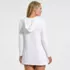 Women's Plus Size SunShade UPF 50 Hooded Mini Swim Swim Cover-Up Dress, Back