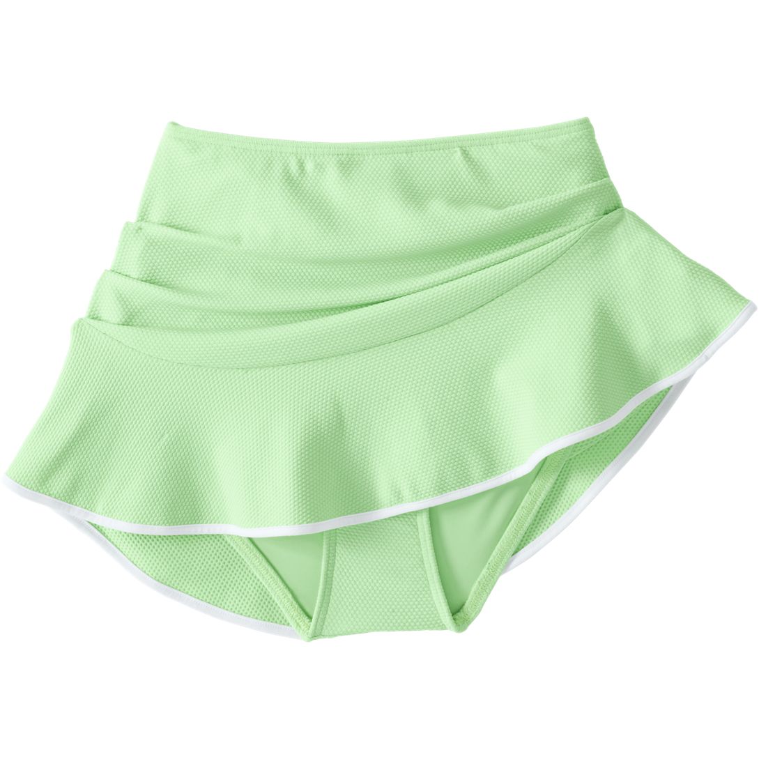 Women's Pique Ruffle Hem Mini Swim Skirt