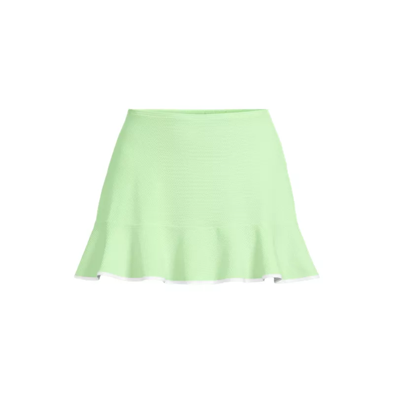 Women's Plus Size Pique Ruffle Hem Mini Swim Skirt, Front