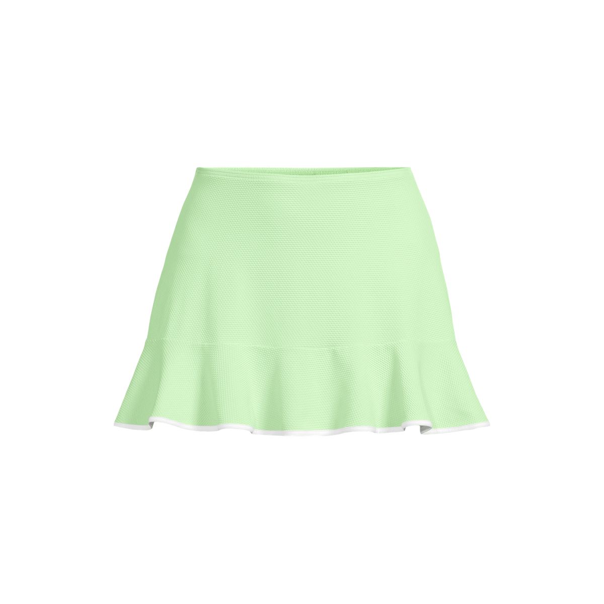 Women's Pique Ruffle Hem Mini Swim Skirt