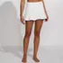 Women's Pique Ruffle Hem Mini Swim Skirt, Front