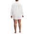 Women's Plus Size Rayon Rib Button Down Cover-Up, Back