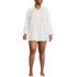 Women's Plus Size Rayon Rib Button Down Cover-Up, Front