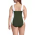 Women's Plus Size Women's Square Neck High Leg One Piece Swimsuit, Back