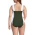 Women's Plus Size Women's Square Neck High Leg One Piece Swimsuit, Back