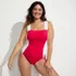 Women's Plus Size Women's Square Neck High Leg One Piece Swimsuit, alternative image