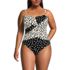 Women's Plus Size Slender Suit Wrap Bandeau One Piece Swimsuit, alternative image