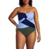 Women's Plus Size SlenderSuit Wrap Bandeau One Piece Swimsuit, Front