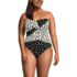 Women's Plus Size Slender Suit Wrap Bandeau One Piece Swimsuit, Front