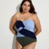 Women's Plus Size Slender Suit Wrap Bandeau One Piece Swimsuit, alternative image