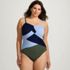 Women's Plus Size Slender Suit Wrap Bandeau One Piece Swimsuit, alternative image