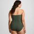 Women's Plus Size Slender Suit Wrap Bandeau One Piece Swimsuit, Back