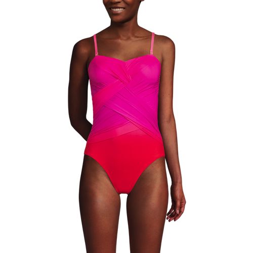 Women's SlenderSuit Wrap Bandeau One Piece Swimsuit, alternative image