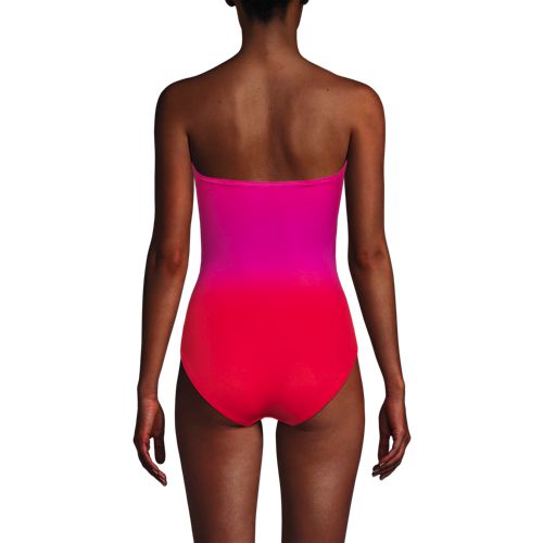 Women's SlenderSuit Wrap Bandeau One Piece Swimsuit, Back