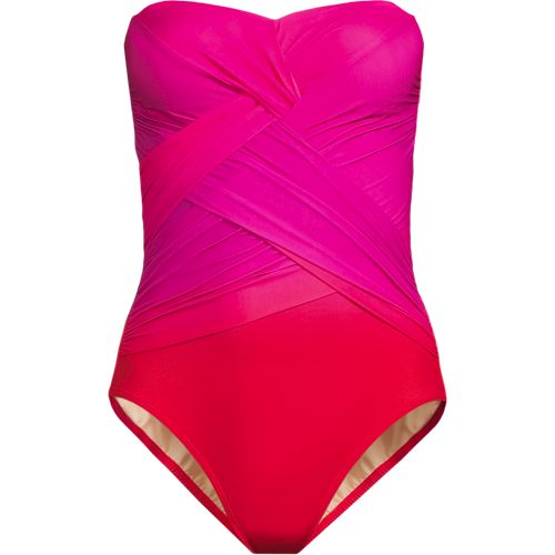 Women's SlenderSuit Wrap Bandeau One Piece Swimsuit, Front
