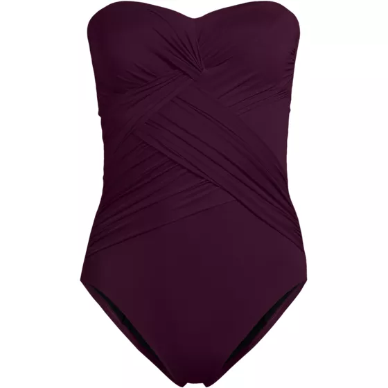 Women's SlenderSuit Wrap Bandeau One Piece Swimsuit - primary