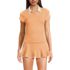 Women's Short Sleeve Pique Johnny Collar UPF 50 Rash Guard, Front