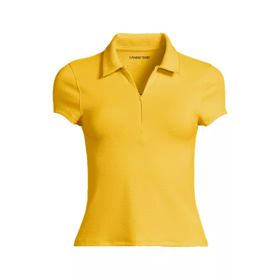 Women's SunShade UPF 50 Short Sleeve Pique Johnny Collar Rash Guard - primary