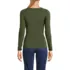 Women's Long Sleeve Tugless Double Layer Square Neck Knit Top, Back
