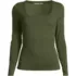Women's Long Sleeve Tugless Double Layer Square Neck Knit Top, Front