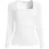 Women's Long Sleeve Tugless Double Layer Square Neck Knit Top, Front