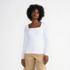 Women's Long Sleeve Tugless Double Layer Square Neck Knit Top, Front