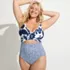 Women's Plus Size Wrap Monokini High Leg One Piece Swimsuit, alternative image