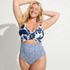Women's Plus Size Wrap Monokini High Leg One Piece Swimsuit, alternative image