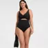 Women's Plus Size Wrap Monokini High Leg One Piece Swimsuit, alternative image