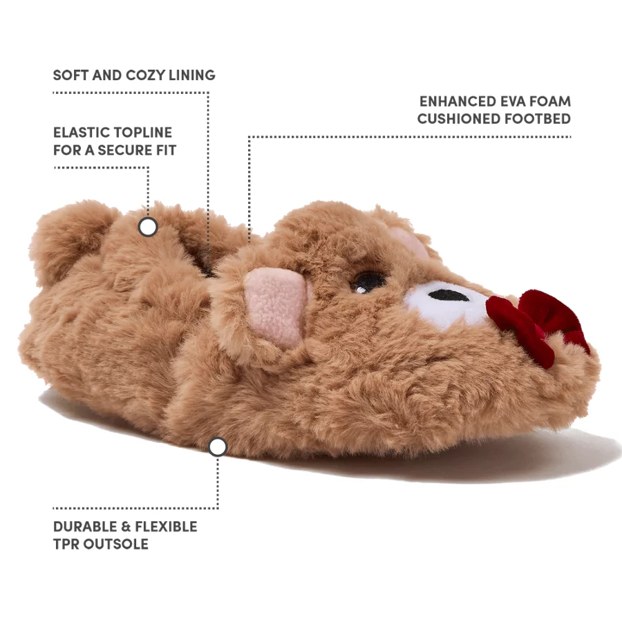 Kids' Cute Furry Animal Slippers view 6