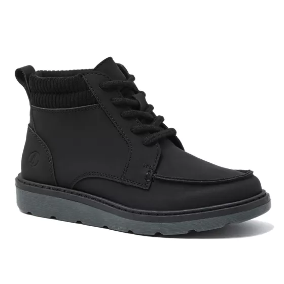 Kids Moc Toe Flannel Lined Lace Up Boots - primary