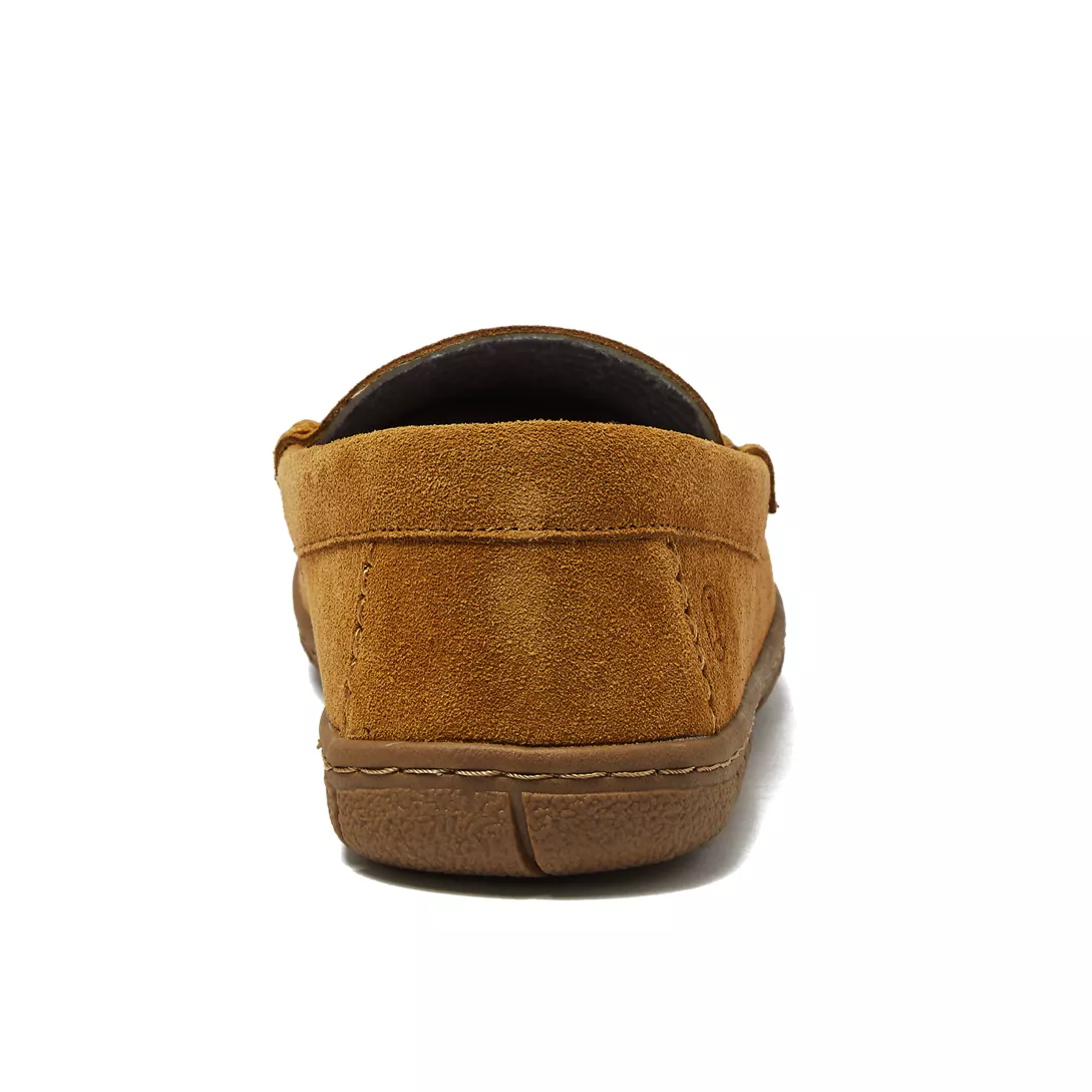 Men's Flannel Lined Suede Slip On Moccasins