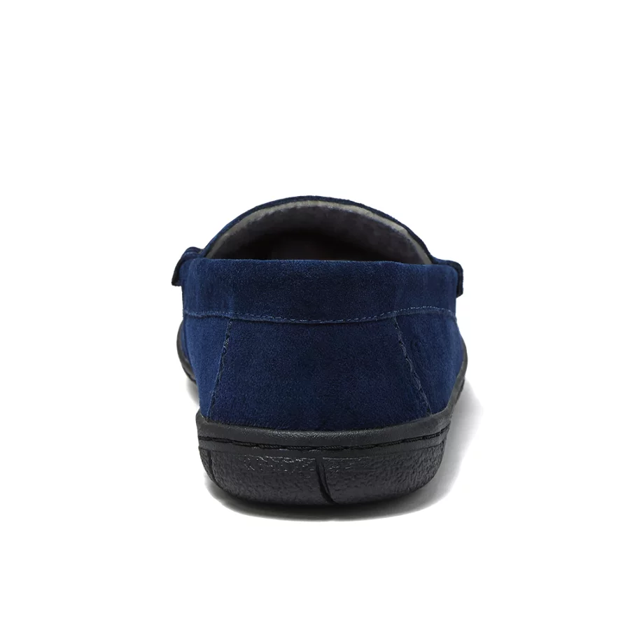 Men's Flannel Lined Suede Slip On Moccasin Slippers view 4