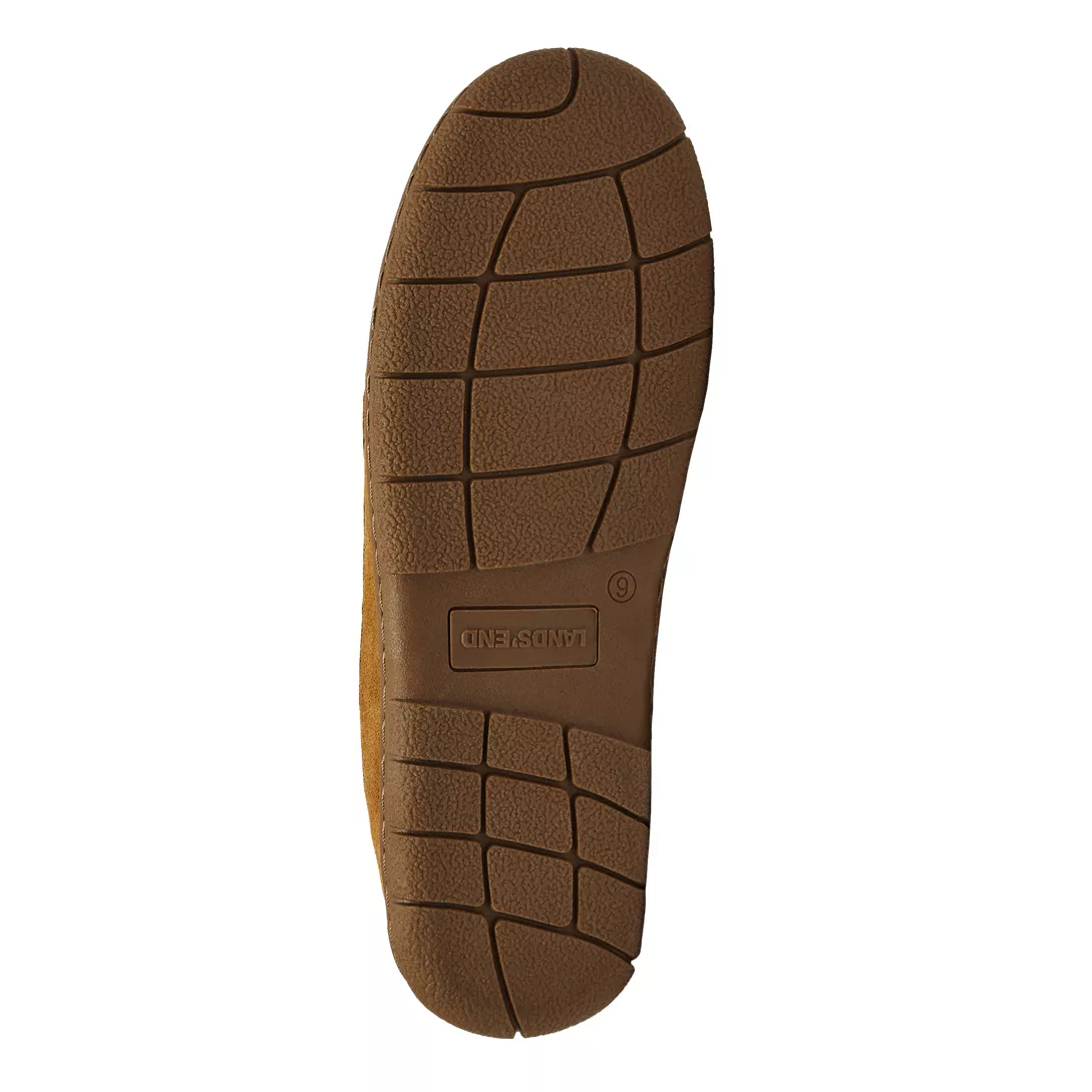 Men's Flannel Lined Suede Slip On Moccasins