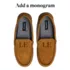 Men's Flannel Lined Suede Slip On Moccasin Slippers, alternative image