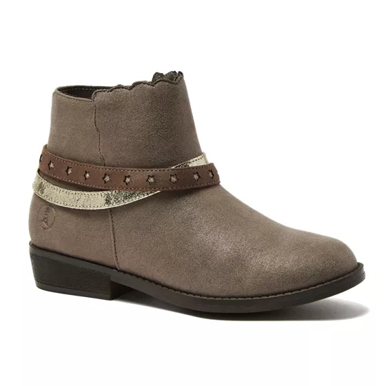 Girls Shimmer Zip Up Western Booties - primary