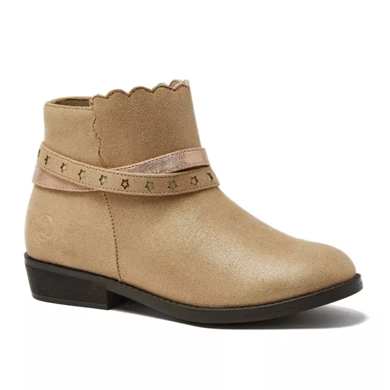 Girls Shimmer Zip Up Western Booties - primary