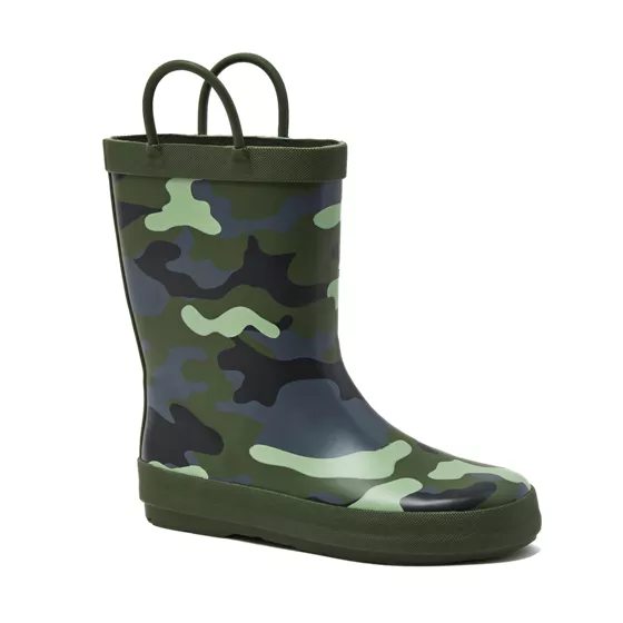 Kids Pull On Splash Rubber Rain Boots - primary