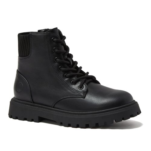 Girls Zip Up Lugged Boots, alternative image