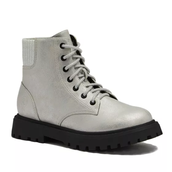 Girls Zip Up Lugged Boots - primary