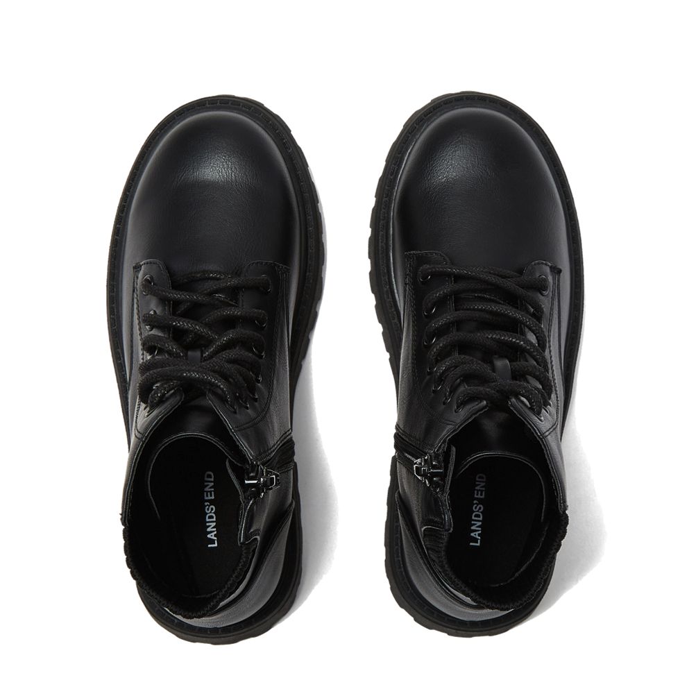 Girls Zip Up Lugged Boots | Lands' End