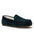Kids Fuzzy Lined Plaid Moccasin Slippers, alternative image