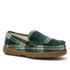 Kids Fuzzy Lined Plaid Moccasin Slippers, alternative image