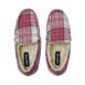 Kids Fuzzy Lined Plaid Moccasin Slippers, alternative image