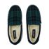 Kids Fuzzy Lined Plaid Moccasin Slippers, alternative image