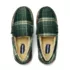 Kids Fuzzy Lined Plaid Moccasin Slippers, alternative image